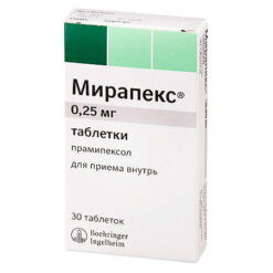 Mirapex, tablets 0.25 mg 30 pcs