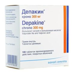 Депакин хроно, 300 мг 100 шт