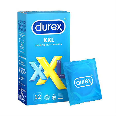 Durex XXL oversized condoms, 12 pcs.