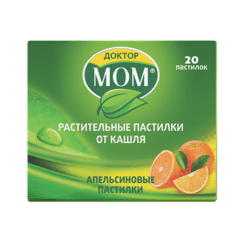 Doctor Mom herbal cough lozenges, orange 20 pcs.