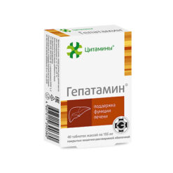 Hepatamine tablets weighing 155 mg, 40 pcs