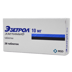 Эзетрол, таблетки 10 мг 28 шт