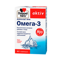 Doppelgerz Aktiv Omega-3 capsules, 80 pcs.