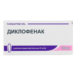 Diclofenac, 100 mg suppositories, 6 pcs.