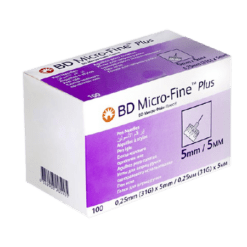 BD Micro-Fine Plus needles 0.25 mm (31G) x 5 mm, 100 pcs.