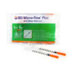 BD Micro-Fine Plus Insulin Syringe 1ml/U-100 29G (0.33mm x 12, 7mm), 10 pcs.