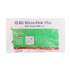 Шприц инсулиновый BD Micro-Fine Plus 1мл/U-40 29G (0,33мм x 12, 7мм), 10 шт