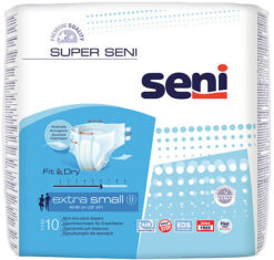 Seni Super Exrta Small подгузники для взрослых (40-60 см), 10 шт