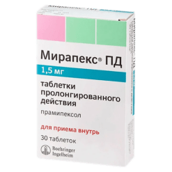 Мирапекс ПД, 1,5 мг 30 шт