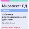 Мирапекс ПД, 3 мг 30 шт