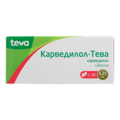Carvedilol-Teva, tablets 6.25mg 30 pcs.
