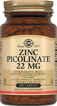 Solgar Zinc Picolinate, tablets, 100 pcs.