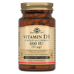 Solgar Vitamin D3 capsules 600 me, 60 pcs.
