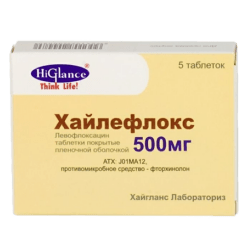 Haileflox, 500 mg 5 pcs