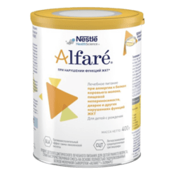 Alfare (Алфаре) лечебная смесь при аллергии к белкам коровьего молока у детей с рождения, 400 г