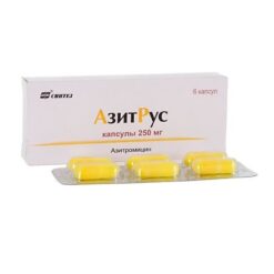 AzitRus, 250 mg capsules 6 pcs