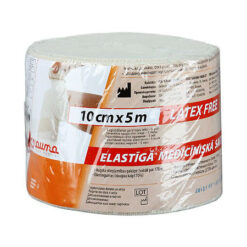 Lauma elastic medical bandage BP with clasp 10 cm x 5 m, 1 pc
