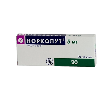 Норколут, таблетки 5 мг 20 шт