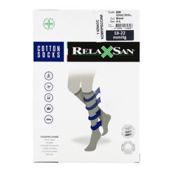 Relaxsan Cotton Socks with cotton 1 pc (unisex) p.4 black, 1 pc