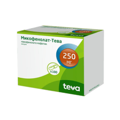 Mycophenolate-Teva, capsules 250 mg 100 pcs