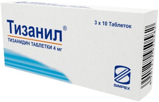 Tizanil, tablets 4 mg 30 pcs