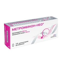 Метромикон-Нео, суппозитории вагинальные 500 мг+100 мг 14 шт