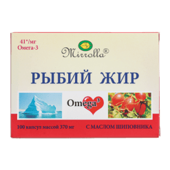 Mirrolla Fish oil capsules with rosehip oil 100 pcs.