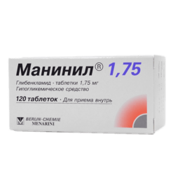 Maninil 1, 75, tablets 1,75mg 120 pcs