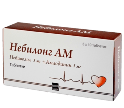 Nebilong AM, tablets 5 mg+5 mg 30 pcs