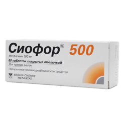 Сиофор 500,500 мг 60 шт