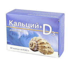 Calcium Mussels plus Vitamin D3, capsules, 60 pcs.