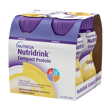 Nutridrink Compact Protein Banana, 125 ml 4 pcs.
