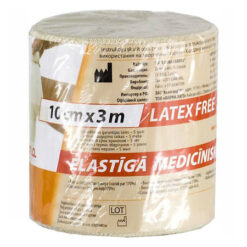Lauma elastic medical bandage BP with clasp 10 cm x 3 m, 1 pc