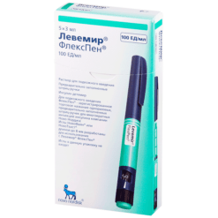 Levemir FlexPen, 100 me/ml 3 ml cartridges in syringe pens 5 pcs