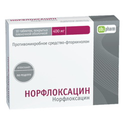 Norfloxacin, 400 mg 10 pcs