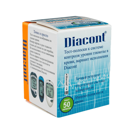 Diacont test strips for glucometer, 50 pcs