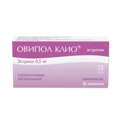 Ovipol Clio, vaginal suppositories 0.5 mg 15 pcs