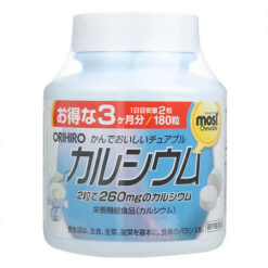 Orihiro Calcium + Vitamin D, yogurt-flavored chewable tablets 180 pcs.