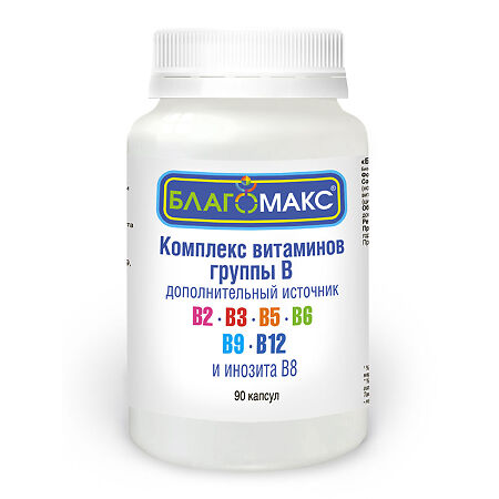 Blagomax vitamin B complex capsules 0,15 g, 90 pcs.
