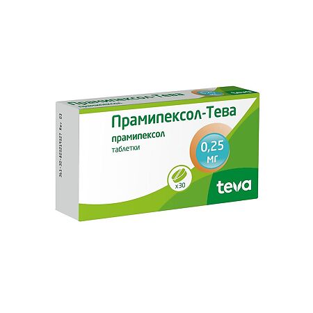 Прамипексол-Тева, таблетки 0,25 мг 30 шт