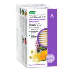 Tea Evalar Bio Soothing Evening, filter bags, 2 g, 20 pcs.