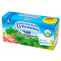 Tea Babushkino Lukoshko Mint from 3 months f/p, 1 g 20 pcs