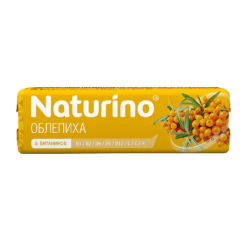 Naturino, a lozenge with vitamins and natural juice, sea buckthorn
