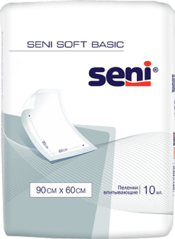 Seni Soft Basic sheets (diapers) 90x60cm, 10 pcs.