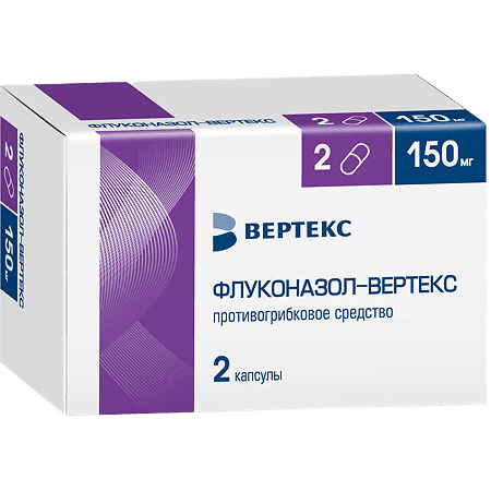 Fluconazole-Vertex, 150 mg capsules 2 pcs
