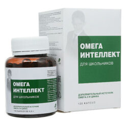 Omega Intellect for schoolchildren capsules, 120 pcs.