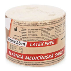 Lauma elastic medical bandage BP with clasp 8 cm x 3.5 m, 1 pc