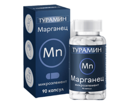 Turamin Manganese capsules 0,2 g, 90 pcs.