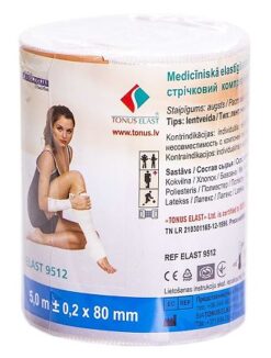 TONUS ELAST Bandage Medical elastic high stretch 5 m x 8 cm, 1 pc.