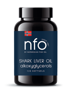 Norwegian Fish Oil Omega-3 Shark Liver Fat Capsules 120 pcs.